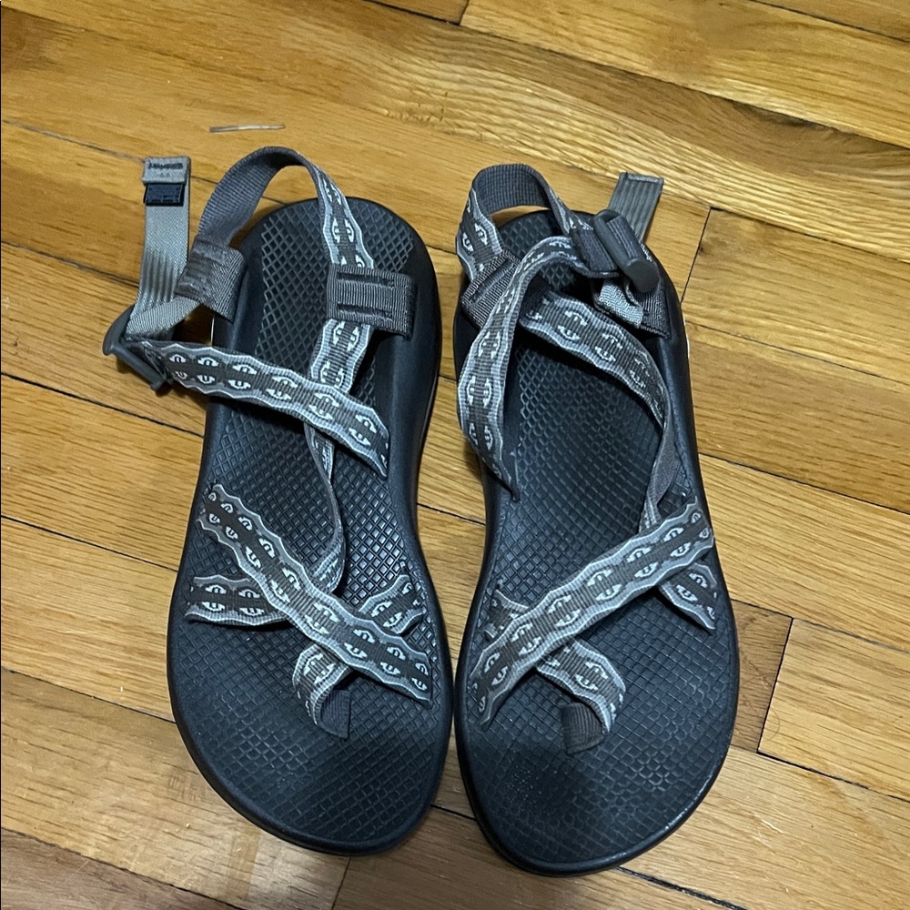 Chaco Brown and Gray Strappy Sandals